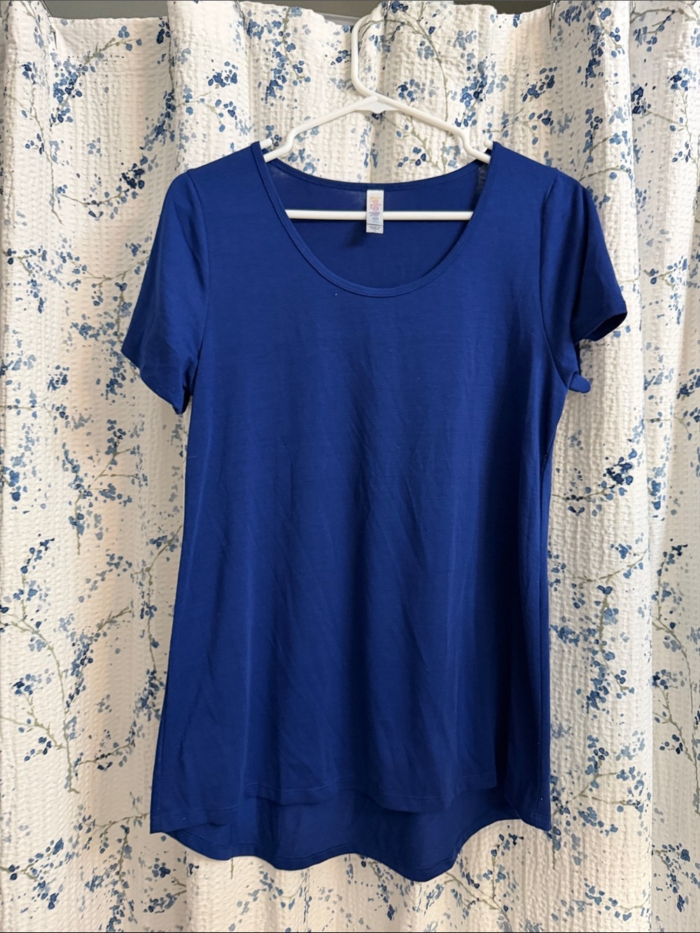 LuLaRoe Scoop Neck Short Sleeve Top - Royal Blue